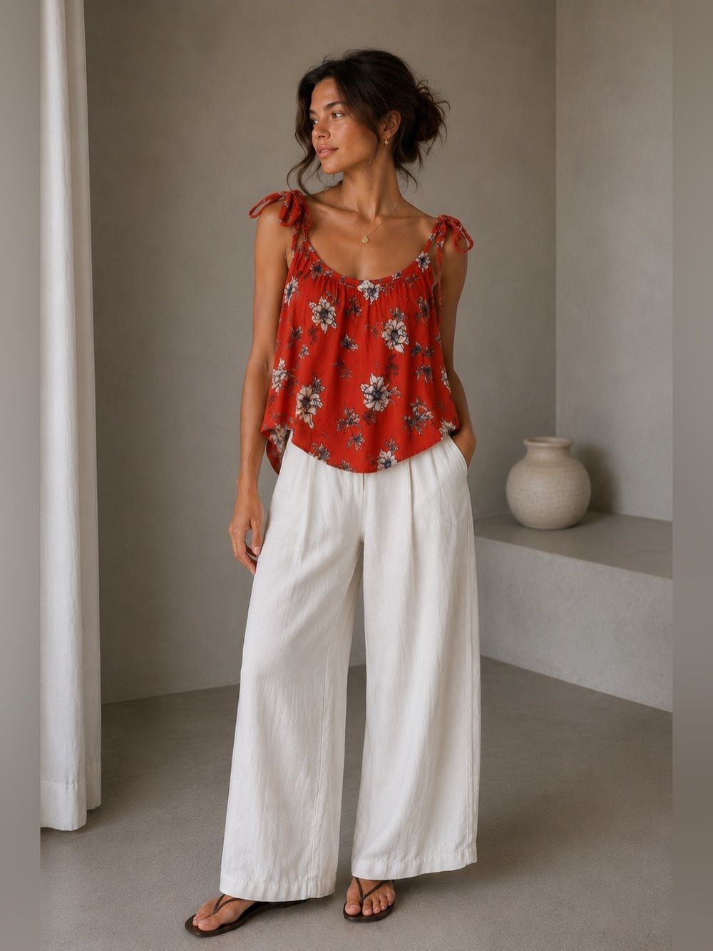 Elodie Floral Print Off Shoulder Top Blouse Size S